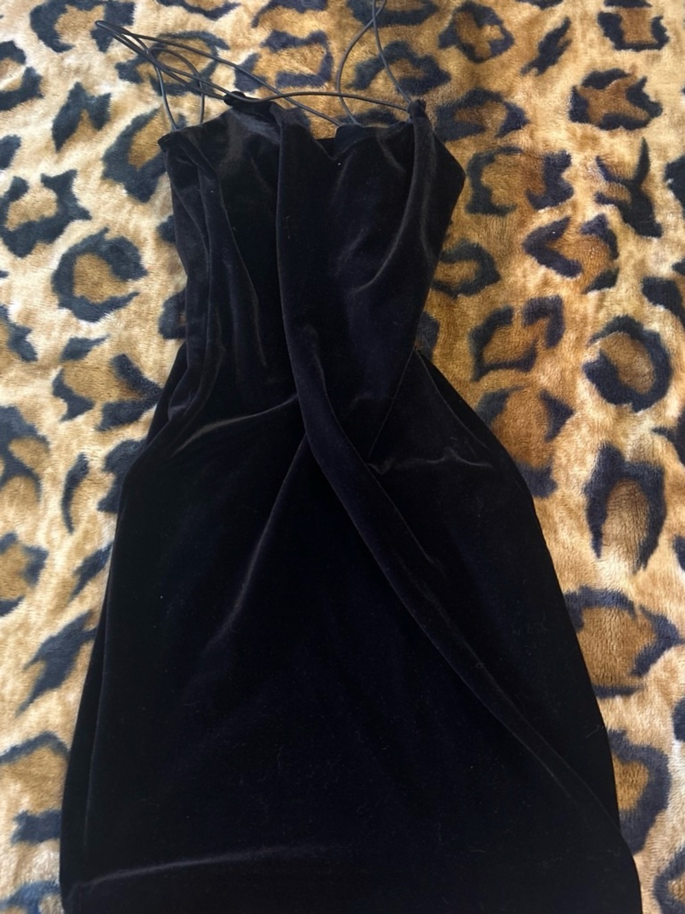Papermoon Black Strapless Velvet Dress